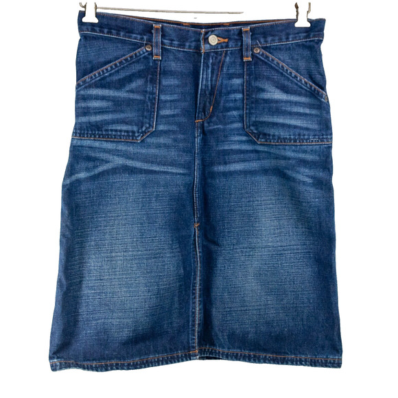 Women's Size 5/6 EXPRESS Denim Skirt Mid Thigh Cotton - Picture 1 of 5